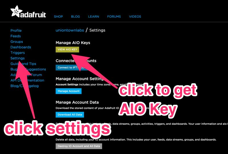 Click the VIEW AIO KEY
