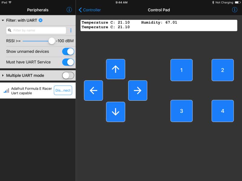 The Control Pad should load up (four arrow keys)